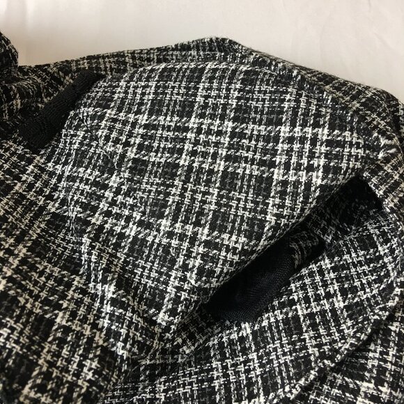 Vintage Good Times Black Plaid Pearl Button Blouse - Picture 6 of 8